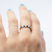 ANILLO CIRC AZUL CON ROSA