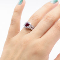 ANILLO RUBI Y DIAMANTE