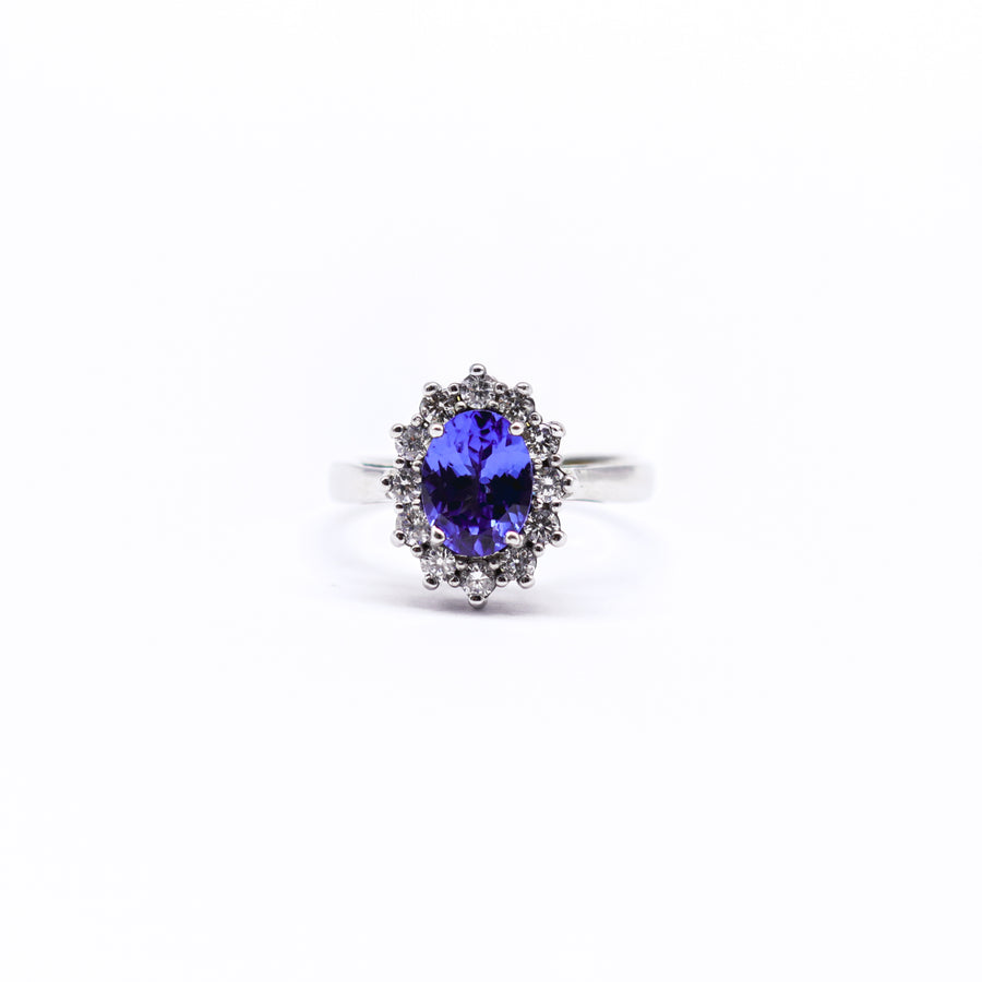 ANILLO TANSANITA PRINCESA DIANA