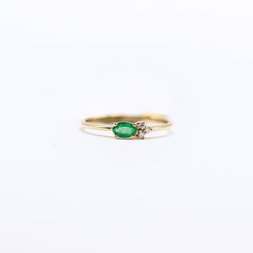 ANILLO ESMERALDA 3 BRILLANTE