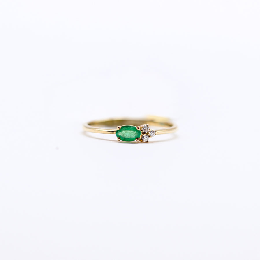 ANILLO ESMERALDA 3 BRILLANTE