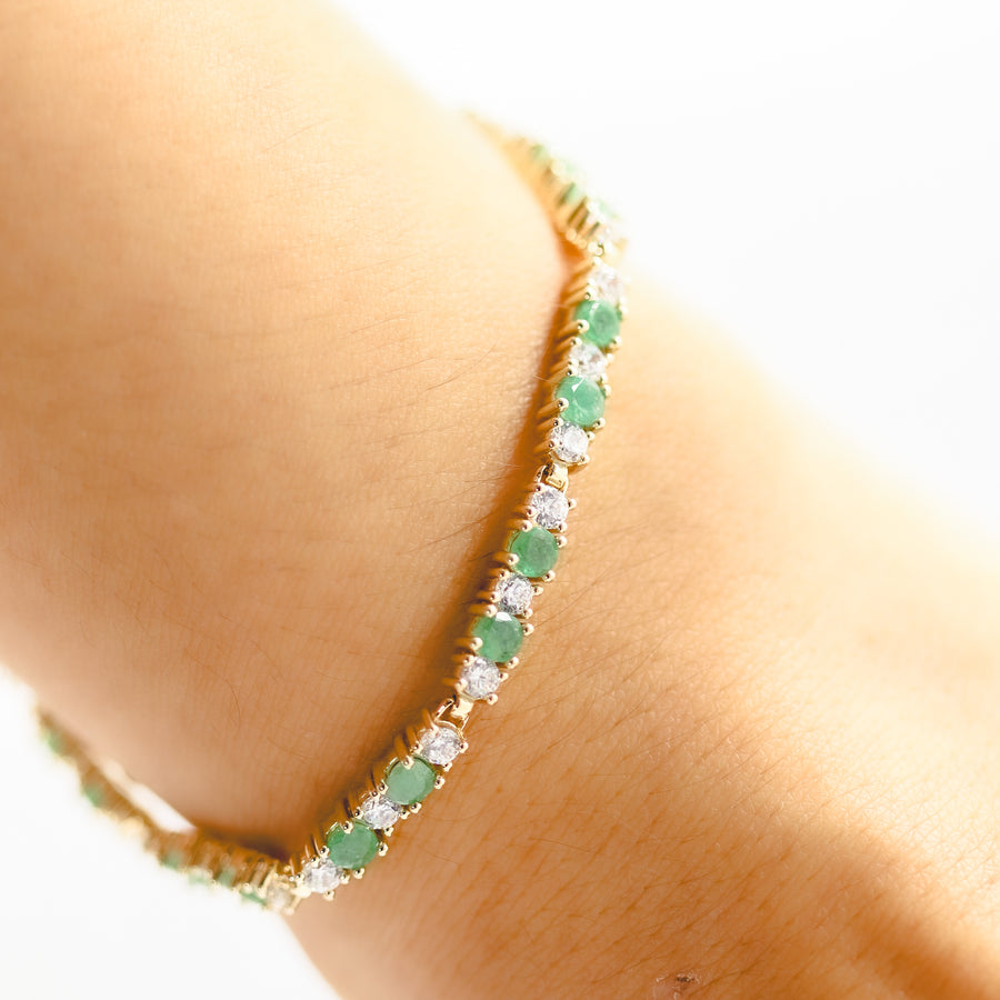 PULSERA ESMERALDAS CON CIR
