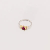 ANILLO RUBI CON BRILL