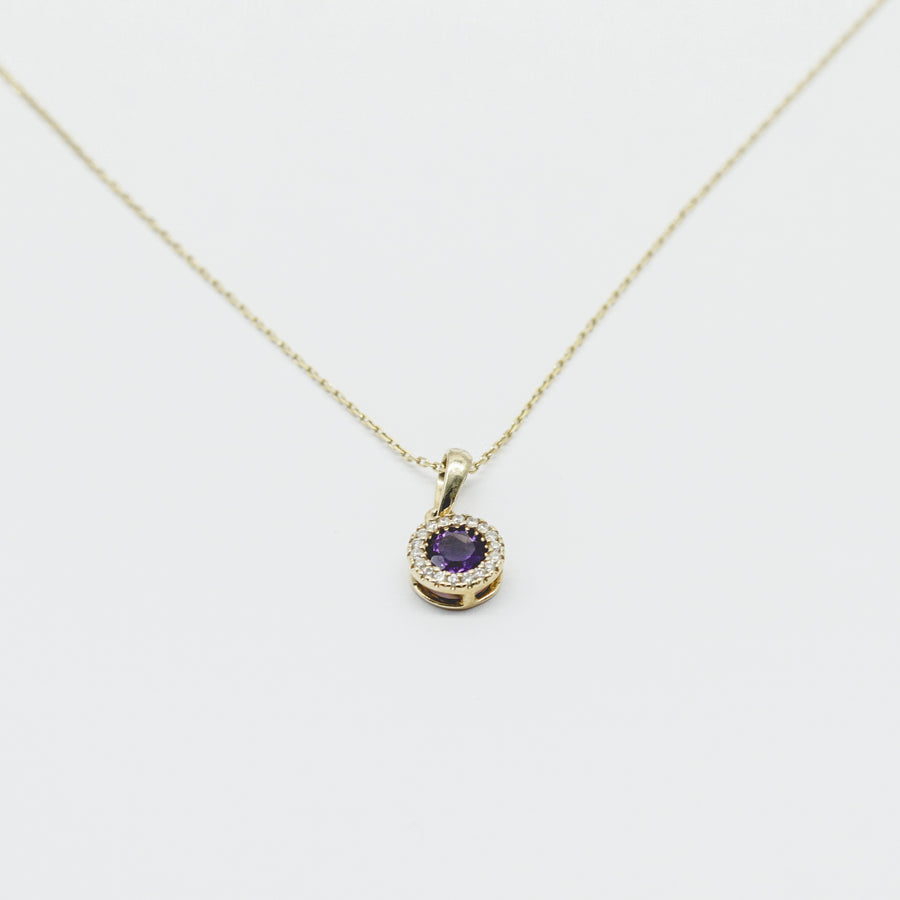 DIJE AMATISTA CON BRILL