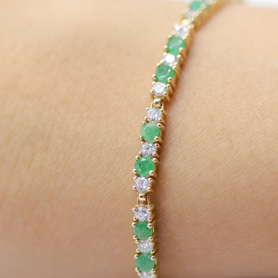 PULSERA ESMERALDAS CON CIR
