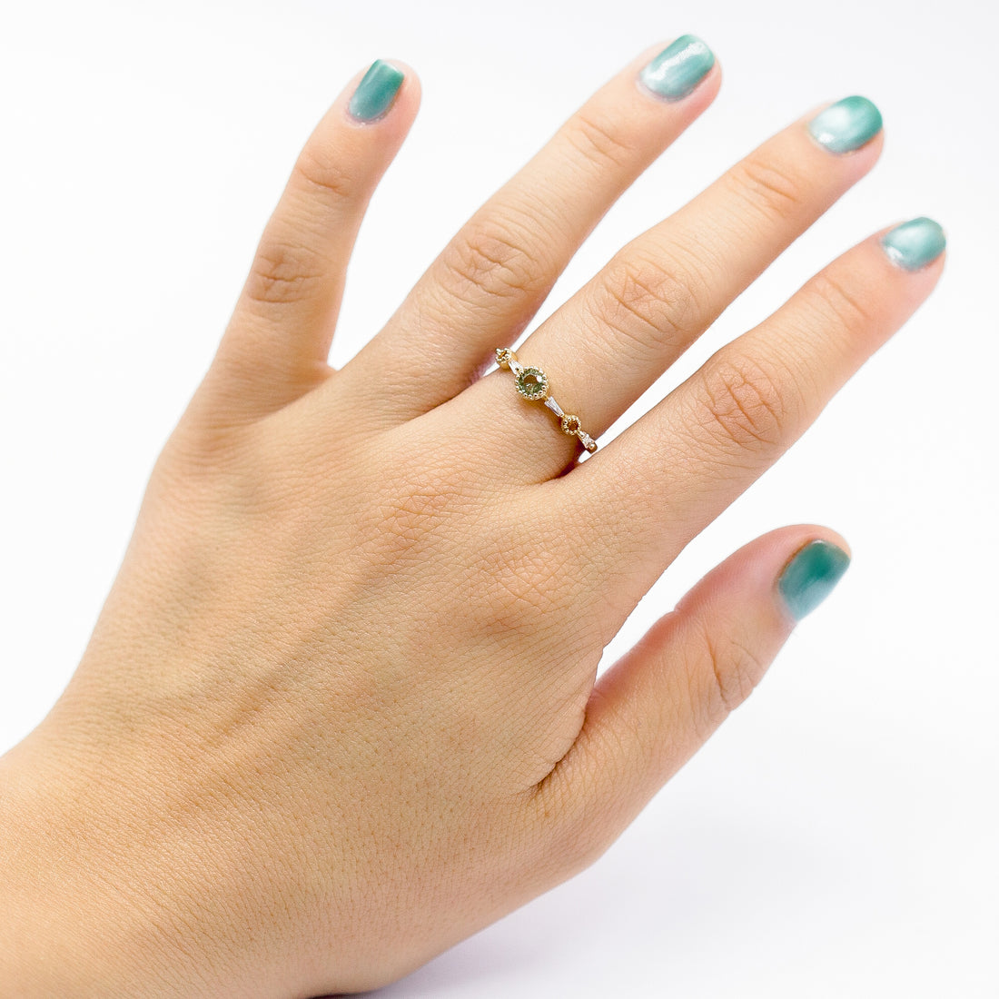 ANILLO PERIDOTY CITRINA