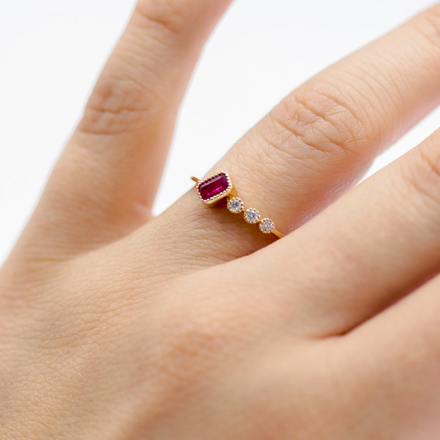 ANILLO RUBI 3 BRILLANE