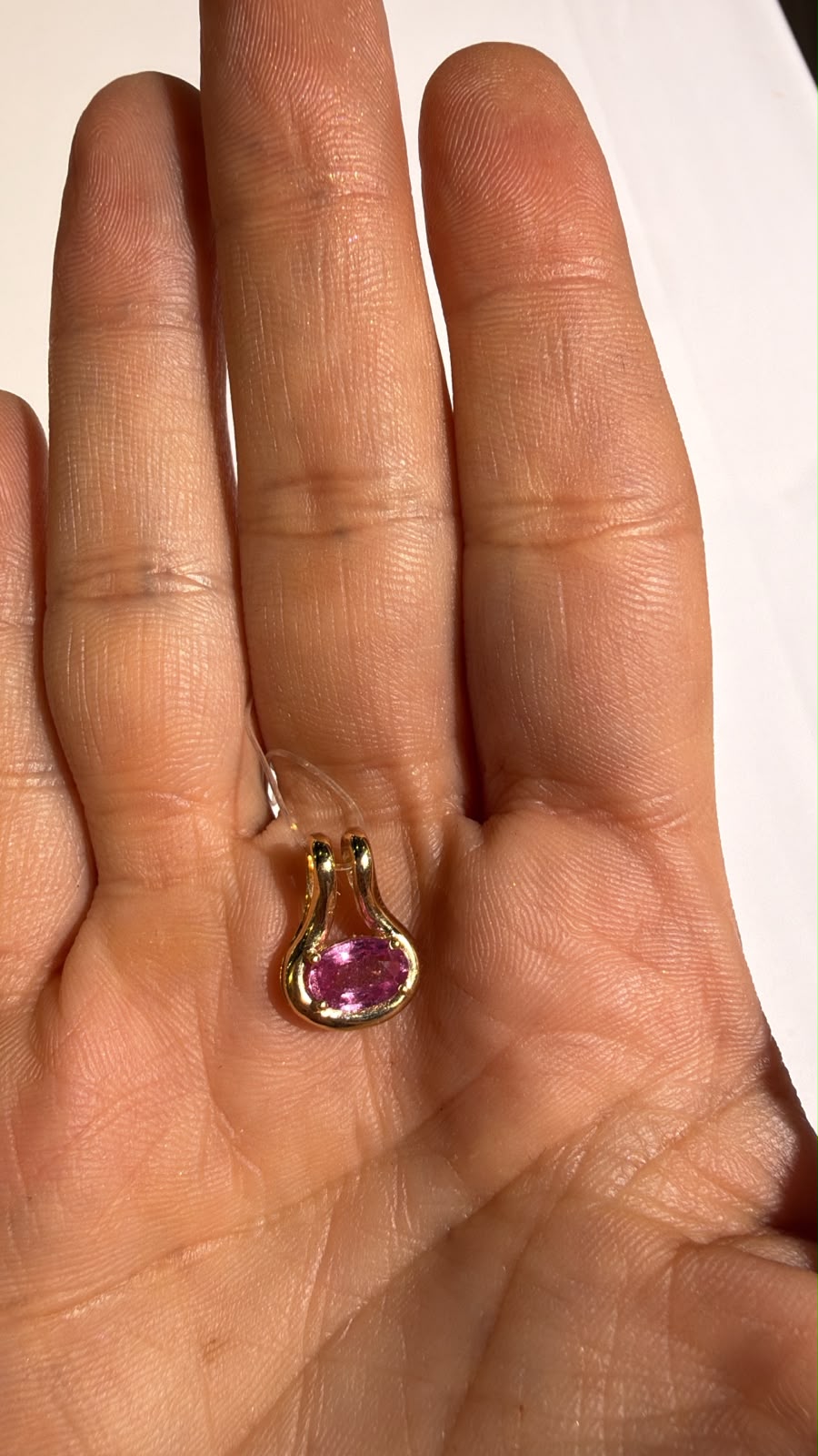 Dije Orgánico Rosa con Piedra Oval | Expo Miami, vista 1