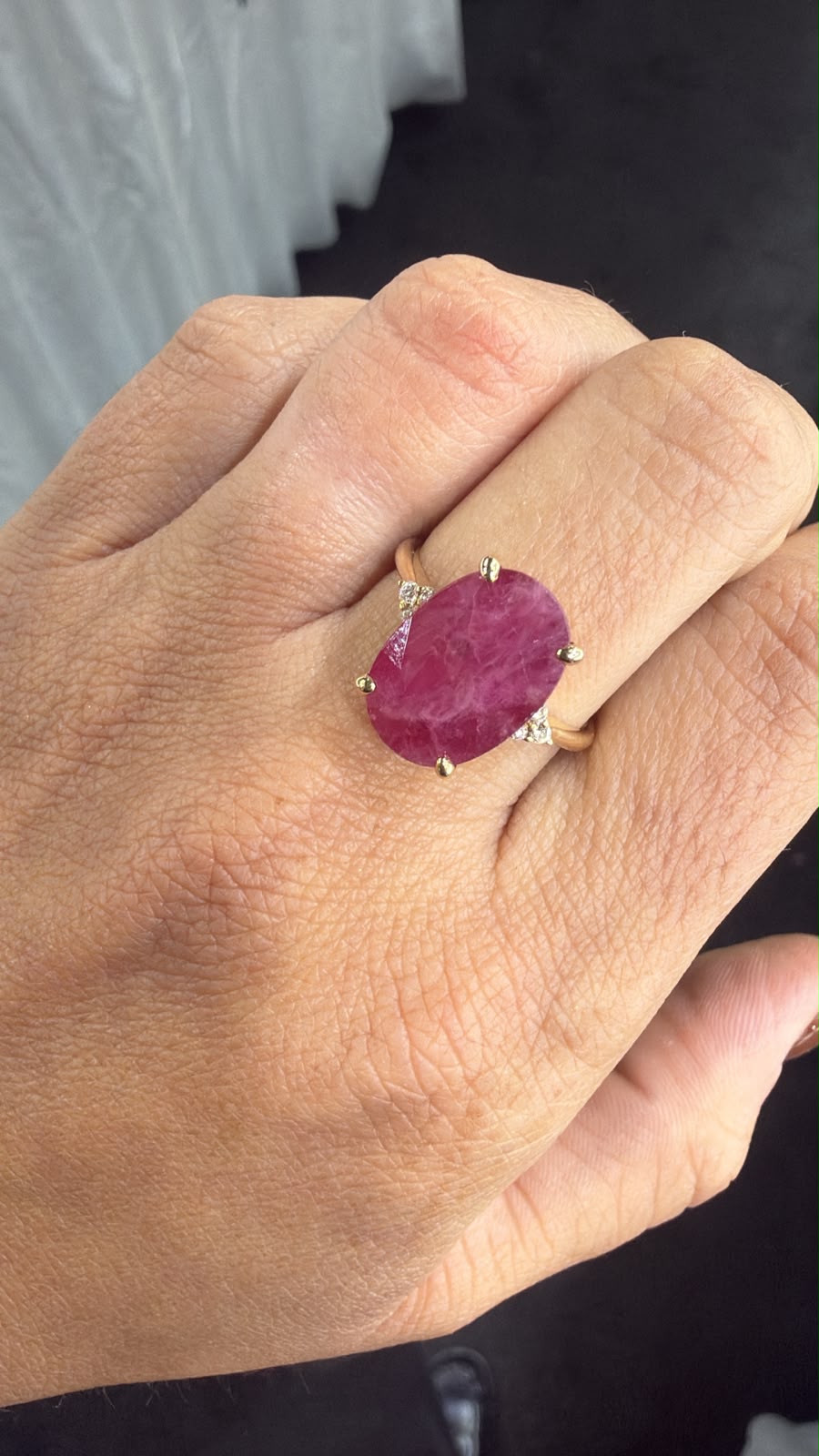Anillo Rosa Oval Minimalista | Expo Miami, foto 1