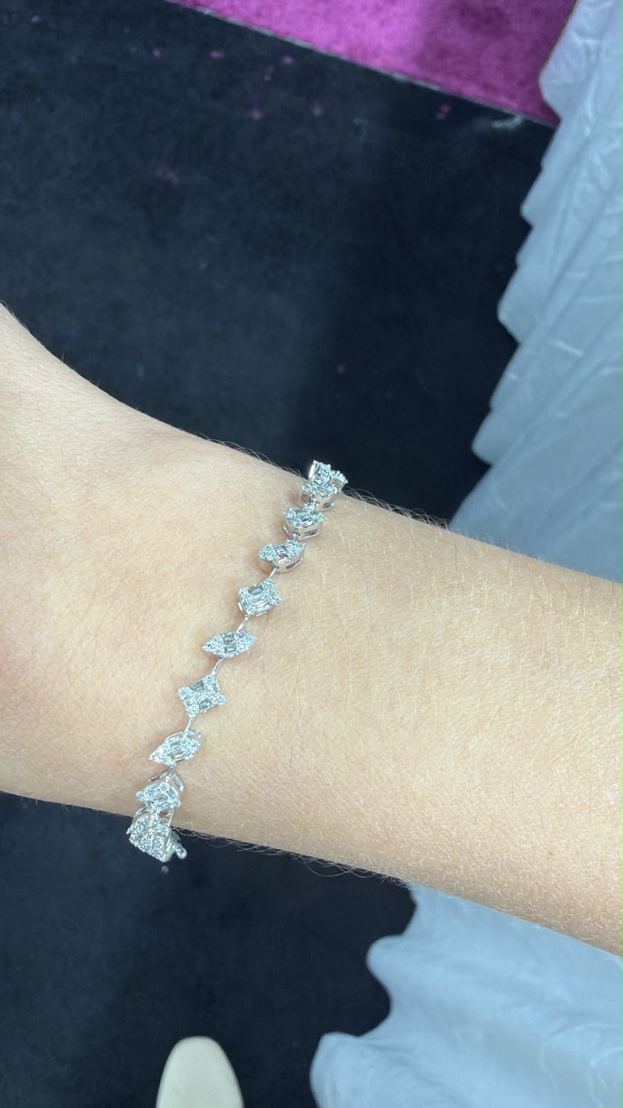 Pulsera Tennis Diamante Natural Oro 14K | Expo Miami, foto 1