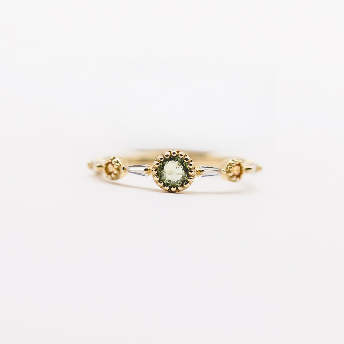 ANILLO PERIDOTY CITRINA