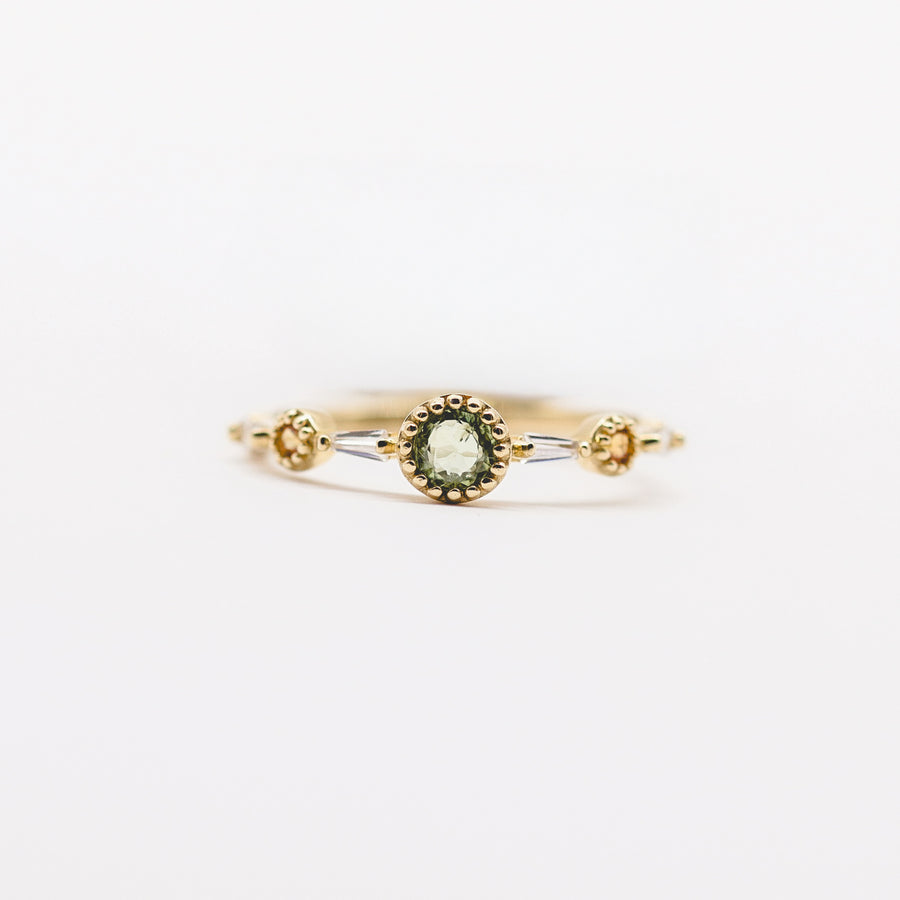 ANILLO PERIDOTY CITRINA